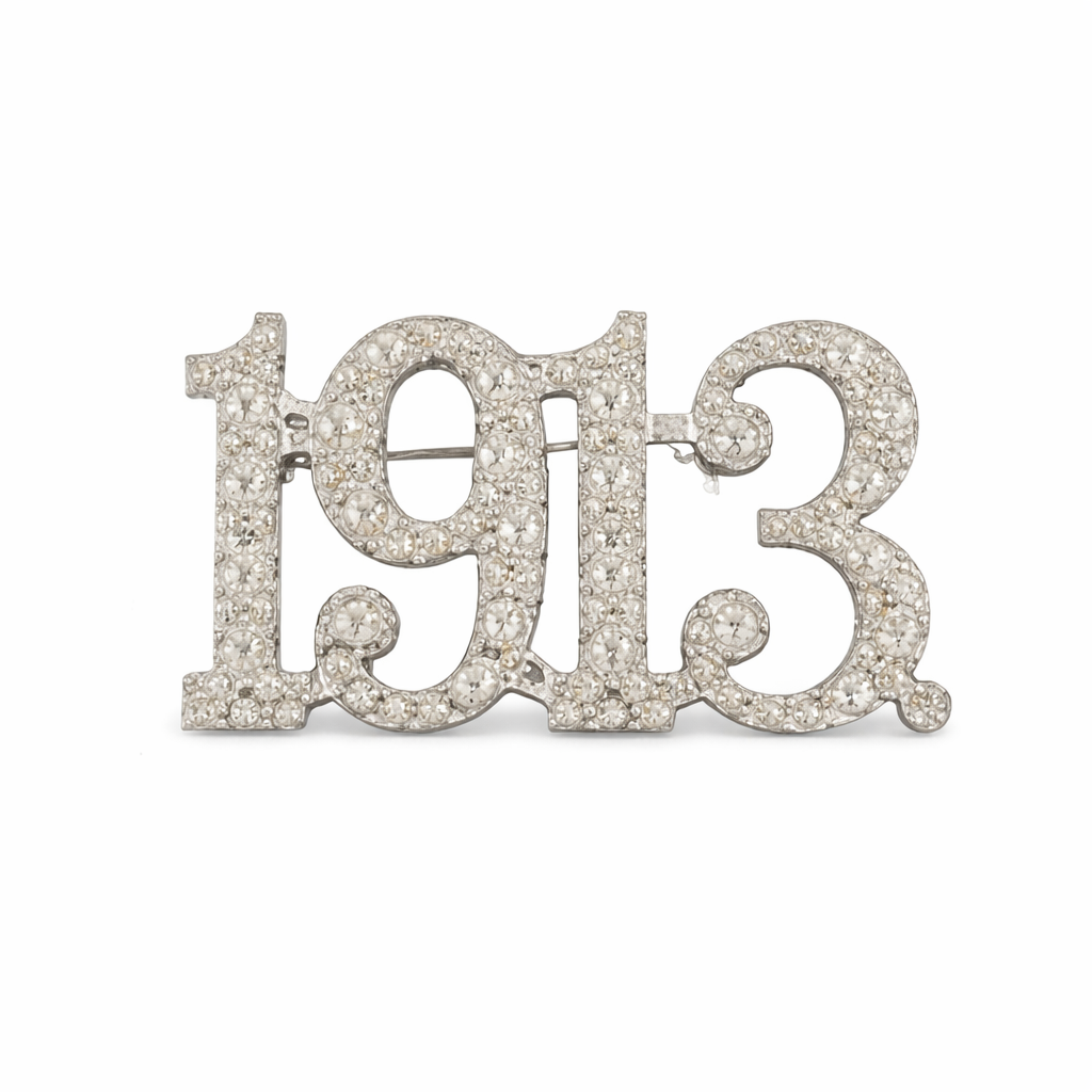 White Pearl Silver Plated Brooch Pin