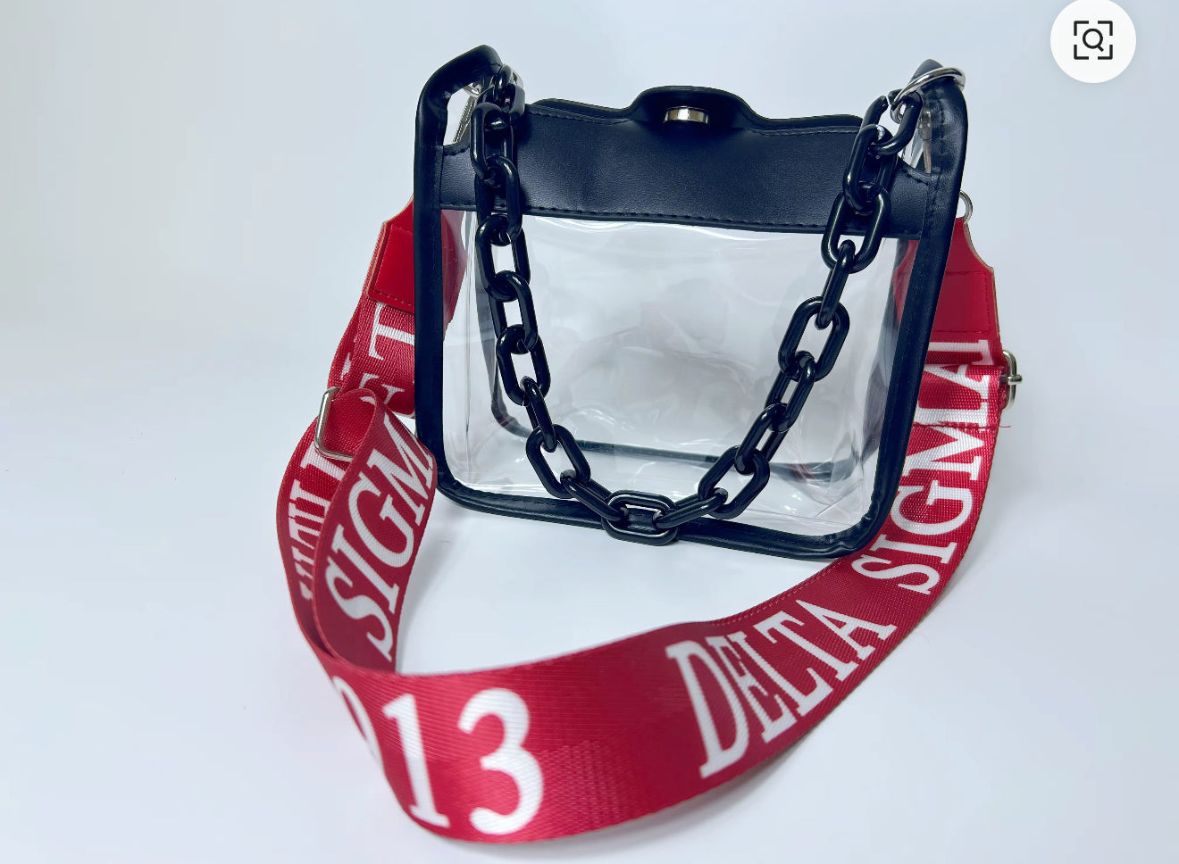 Delta Clear Stadium Bag with Choice of Strap