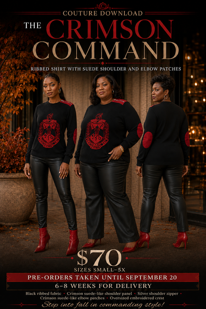 PRE-ORDER THE CRIMSON COMMAND
Ribbed Shirt with Suede Shoulder and Elbow Patches