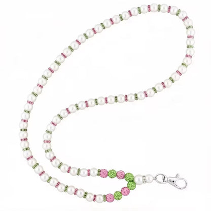 AKA Luxe Pearl Sparkle Lanyard