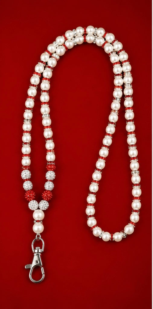 Crimson Pearl Luxe Lanyard