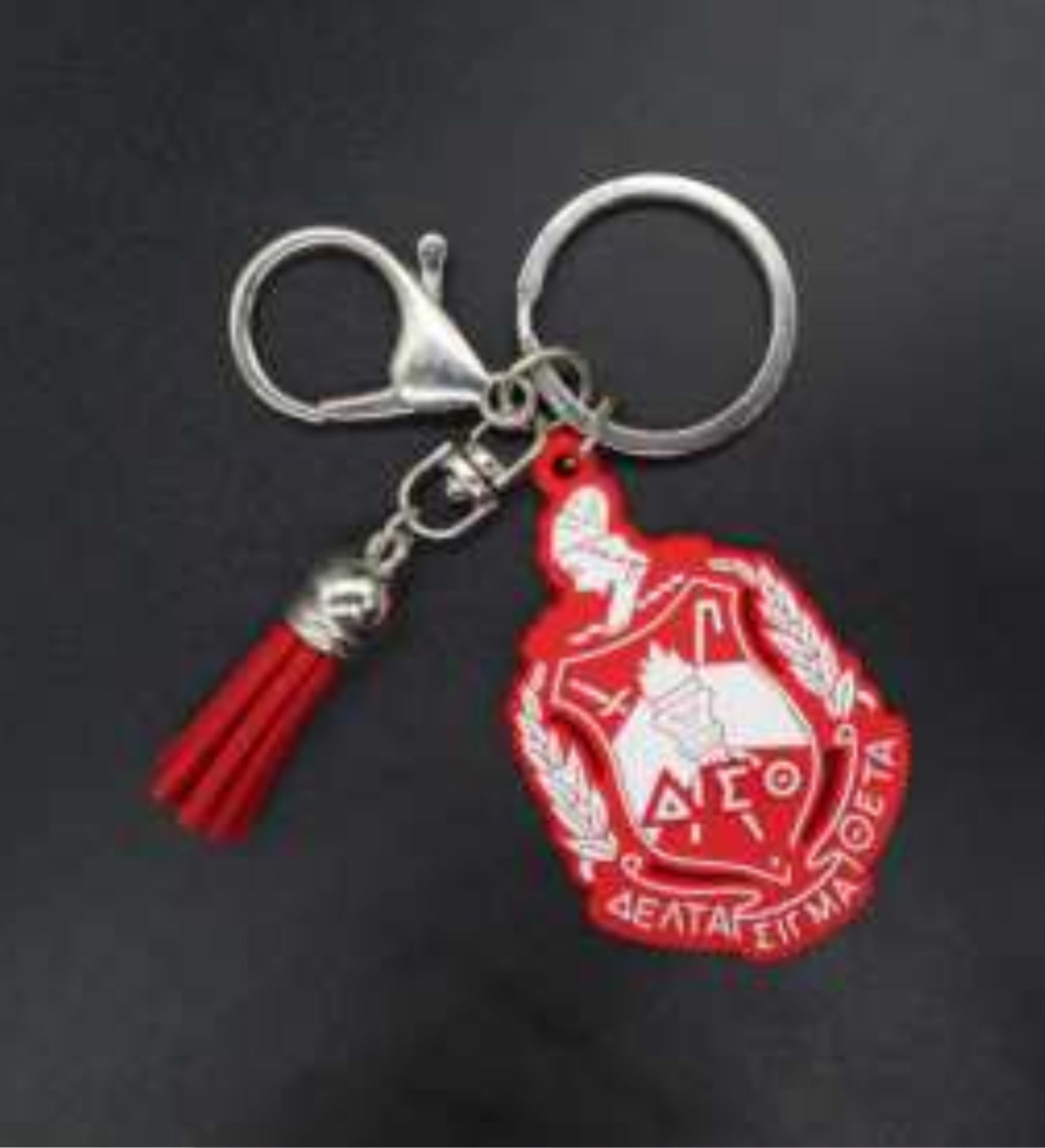 Delta Shield Tassel keychain