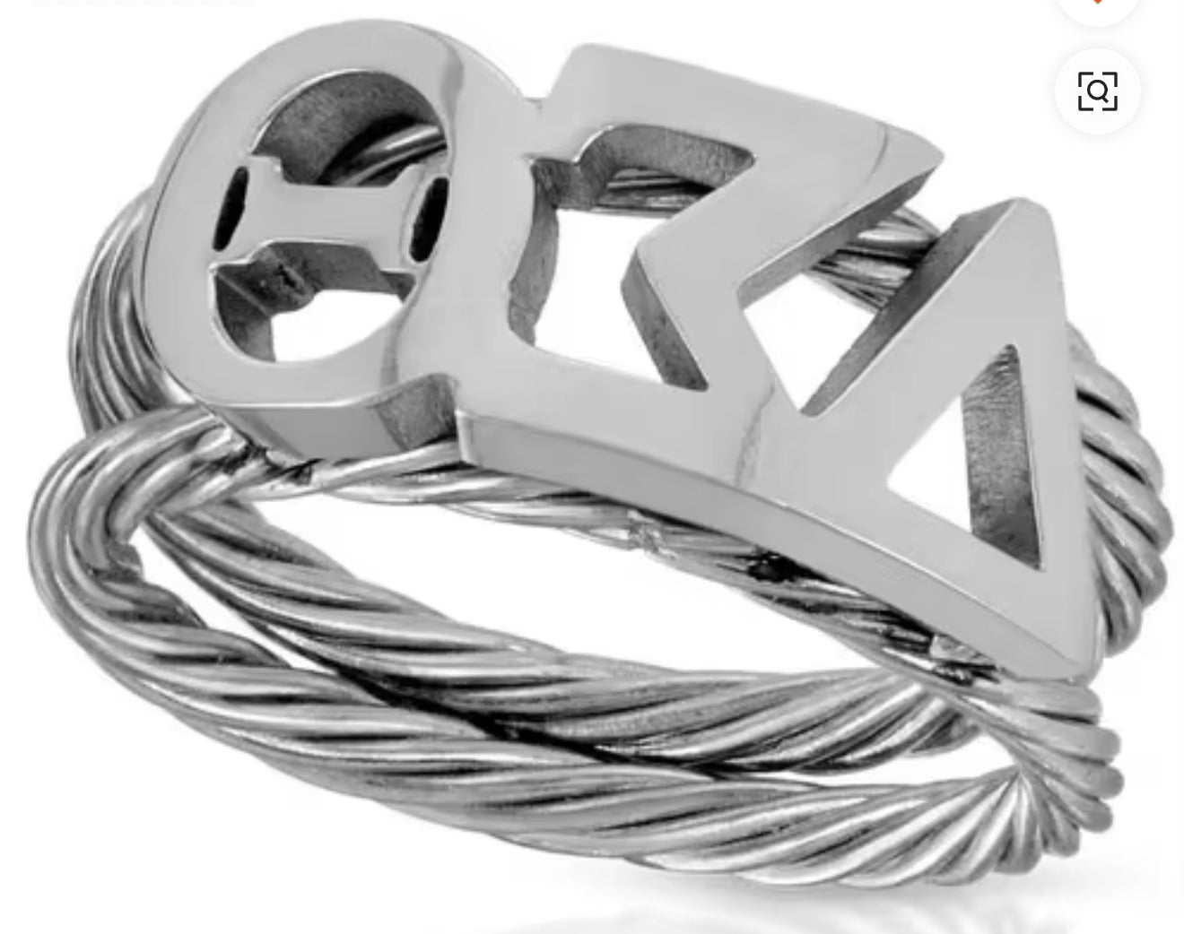Delta Greek Alphabet Stainless Steel Ring