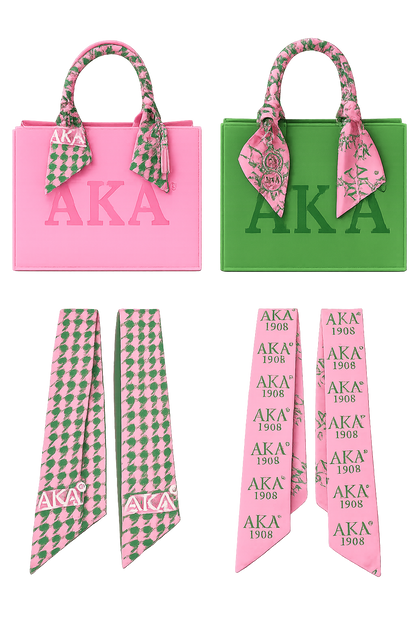 Bag, scarf and keychain set