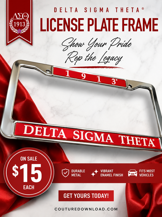 Delta Sigma Theta License Plate Frame