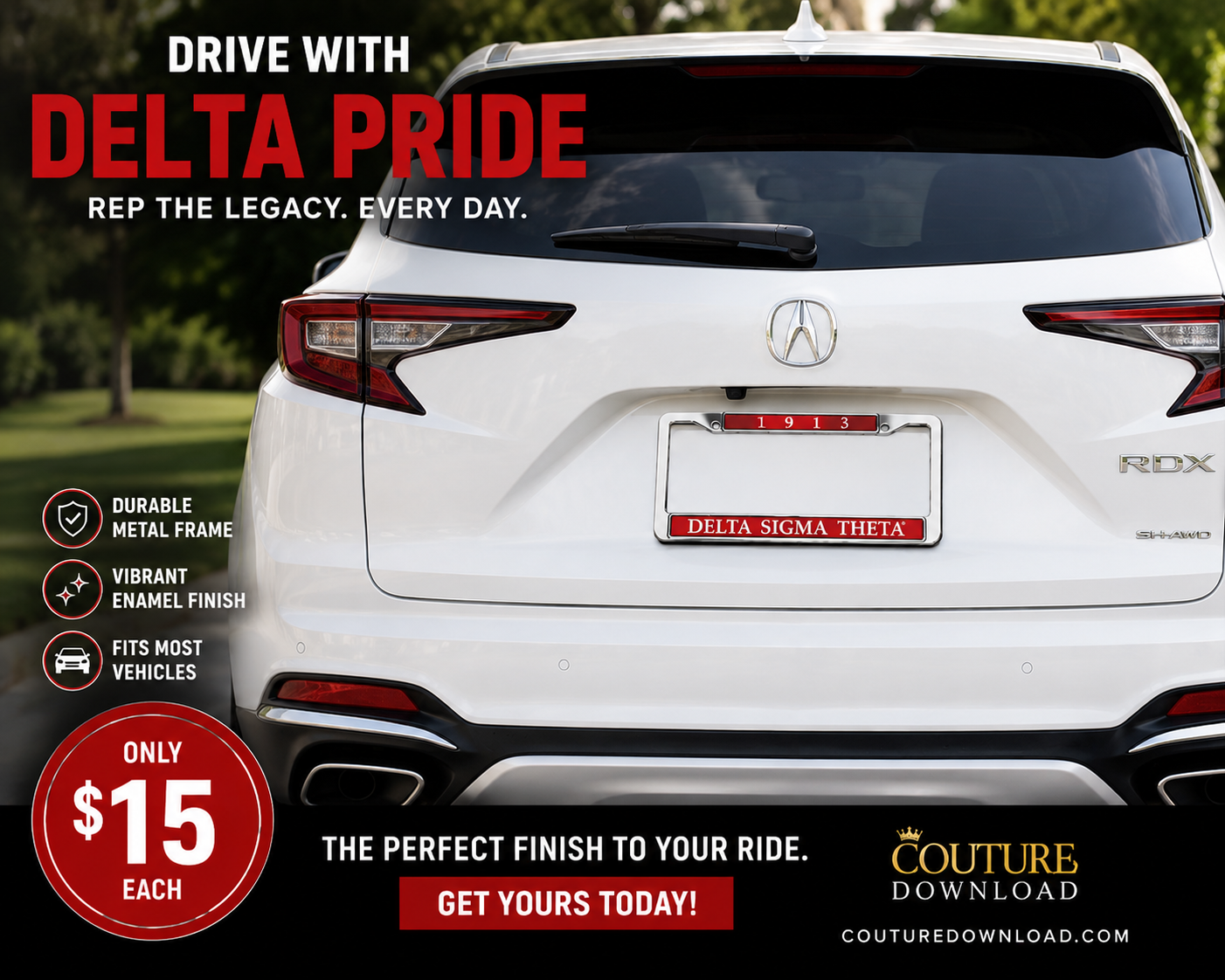 Delta Sigma Theta License Plate Frame