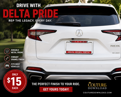 Delta Sigma Theta License Plate Frame