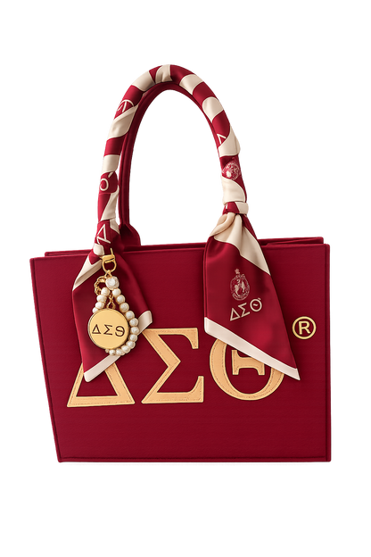 Large Crimson and cream, pearl purse accessory only