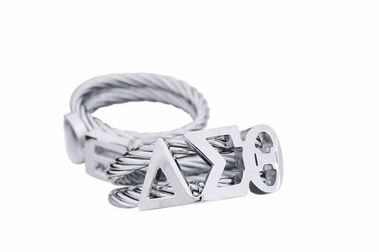 Delta Greek Alphabet Stainless Steel Ring